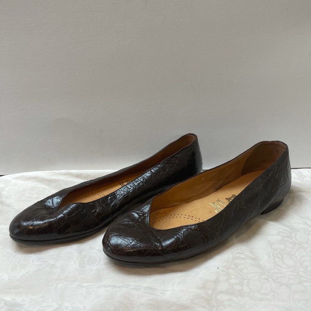 Ralph Lauren brand new real crocodile flats